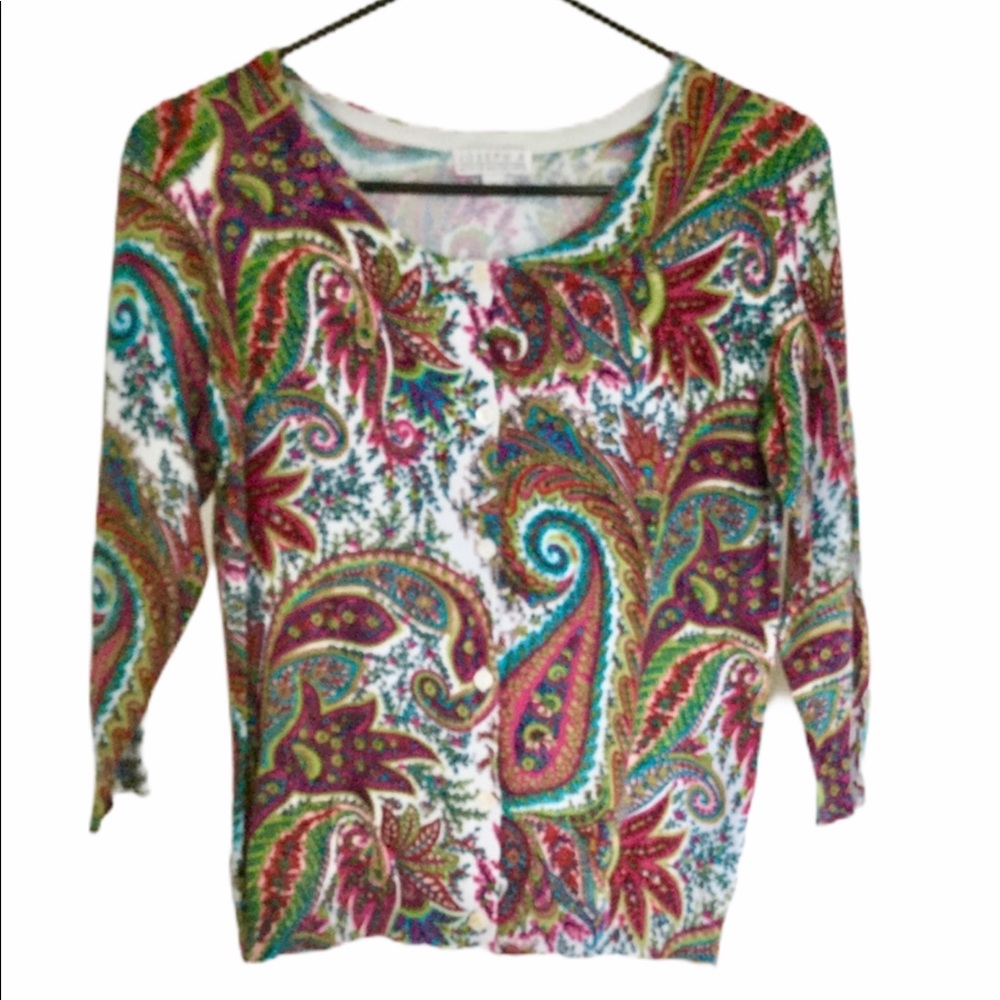 Joseph A paisley cardigan L